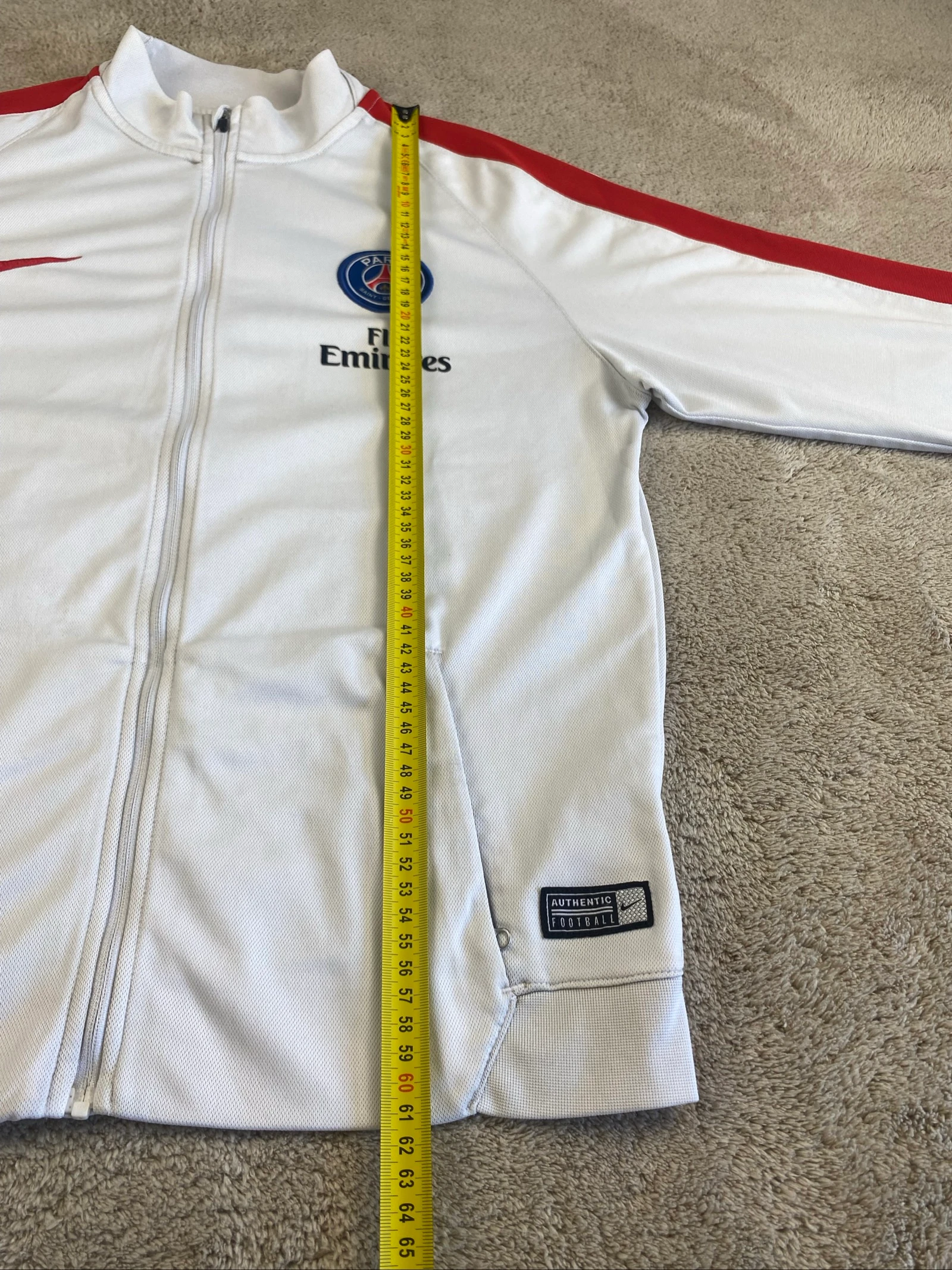 Nike PSG Jaqueta Esportiva Dri-FIT Branca Vermelha Tamanho XL Juvenil – photo 20